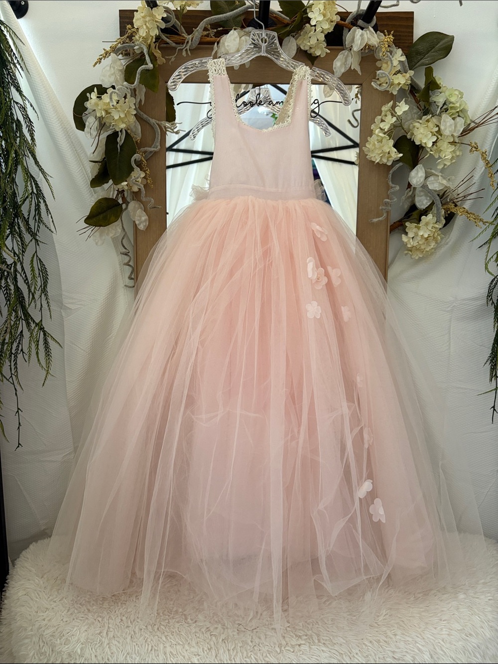 Dollcake Blush Pink Tulle Ball Gown for Girls